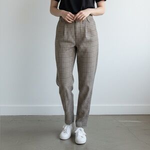 Madewell Brown Plaid Trousers